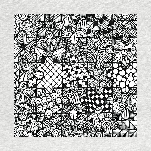 Monochrome Zentangle/Mandala Jigsaw by TheHermitCrab